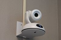 Camera mounted to the wall