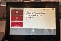 Touchscreen control user interface showing main page