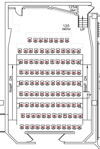 Layout diagram of room.