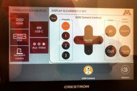 Touchscreen control user interface showing main page