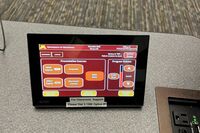 Touchscreen control user interface showing main page