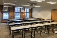 Back of room view of student table and chair seating 