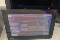 Touchscreen control user interface showing main page