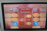 Touchscreen control user interface showing main page