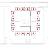 Layout diagram of room.