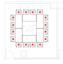 Layout diagram of room.