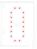 Layout diagram of room.