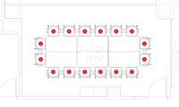 Layout diagram of room.