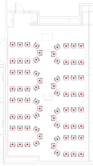 Layout diagram of room.