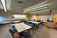 Back of room view of student table and chair seating 