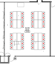 Layout diagram of room.