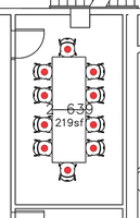 Layout diagram of room.