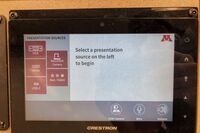 Touchscreen control user interface showing main page