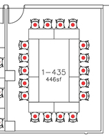 Layout diagram of room.