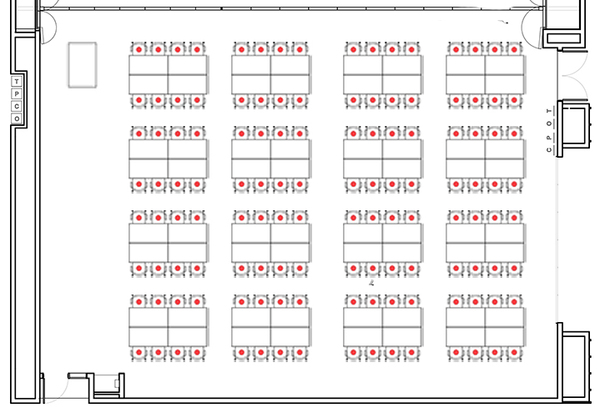 Layout diagram of room.