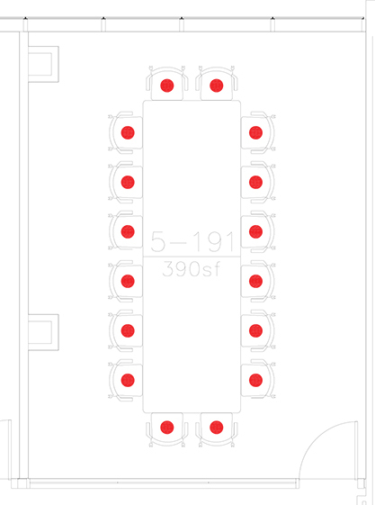 Layout diagram of room.