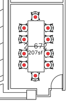 Layout diagram of room.