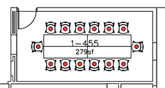 Layout diagram of room.