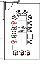 Layout diagram of room.