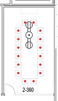 Layout diagram of room.