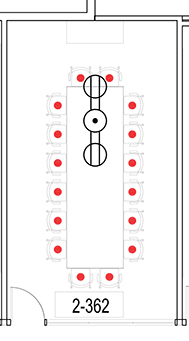 Layout diagram of room.