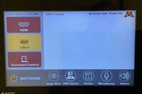 Touchscreen control user interface showing main page