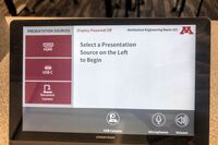 Touchscreen control user interface showing main page