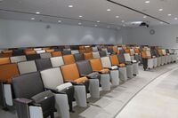 Back of room view of student auditorium seating